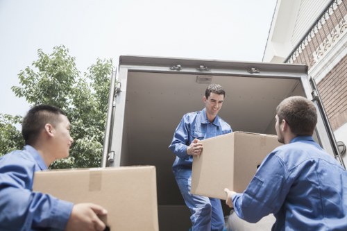 Packing office furniture and equipment for a Dulwich business move